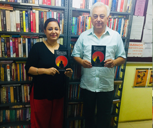 The author with Mr. Anoop Bhateja, founder of Universal Books - Book Club and Library, Jabalpur
