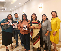 Author with her friends and readers at the Going Solo launch event
