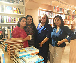Sujata with fellow authors at the SheThePeopleTV- WomenWriters Fest 2022 edition held at Kunzum Books (GK-2)