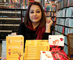 Signing copies of her novels ( revised versions) - In Pursuit Of Infidelity and In pursuit Of Ecstasy another Bahrisons bookstore, Saket, N Delhi